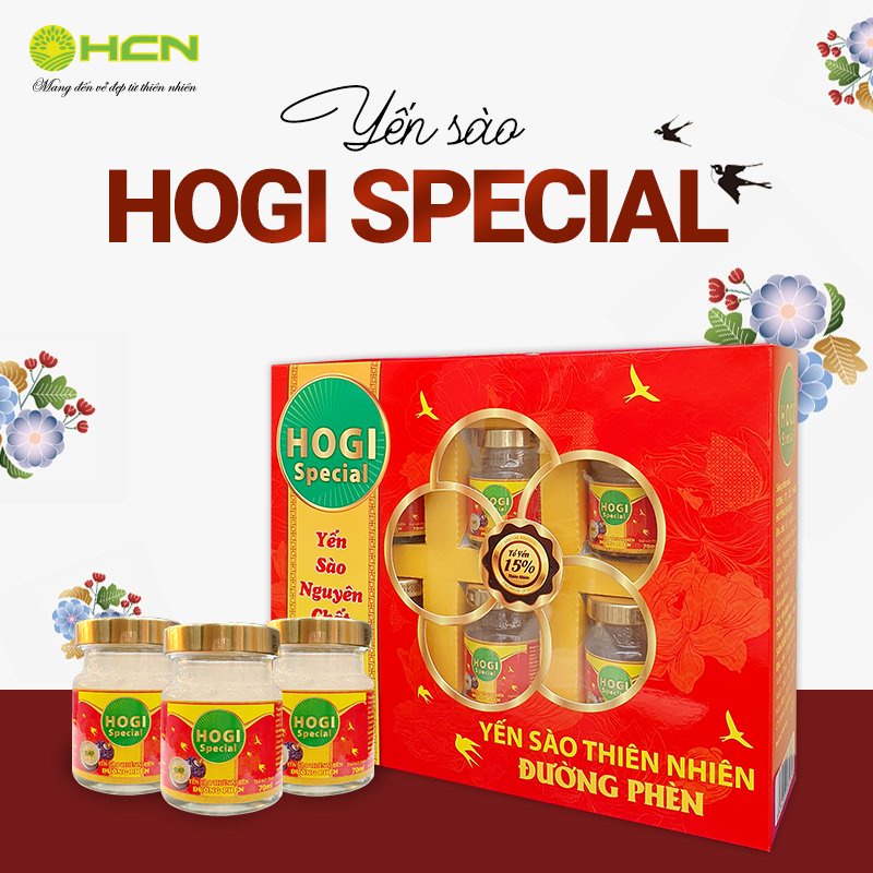 Hop Yến Sào Thiên Nhiên Đường Phèn Cao Cấp 20% Tổ Yến Hogi Special