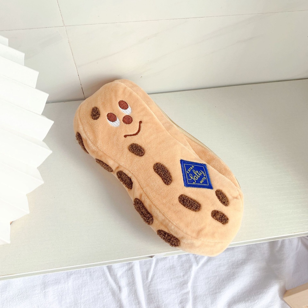 (Siphukien) Hộp đựng bút, túi đựng bút đậu phông Extral Lalty Nuts dễ thương KT 20*9*8