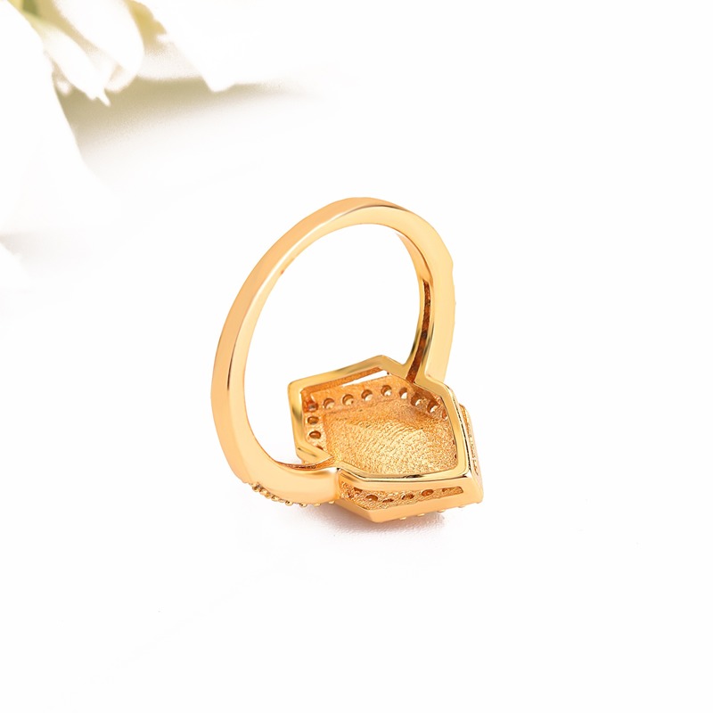 (Hàng Có Sẵn) Nhẫn Mạ Vàng 18k Đính Đá Topaz Xanh Biển