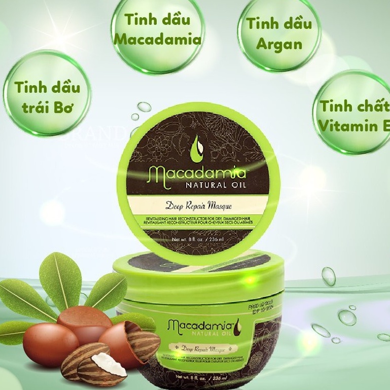 Kem Ủ Tóc Phục Hồi Hư Tổn Macadamia, Siêu Tái Tạo và Trẻ Hóa Mái Tóc Hư Tổn Deep Repair Masque 236ml - 470ml M_3010