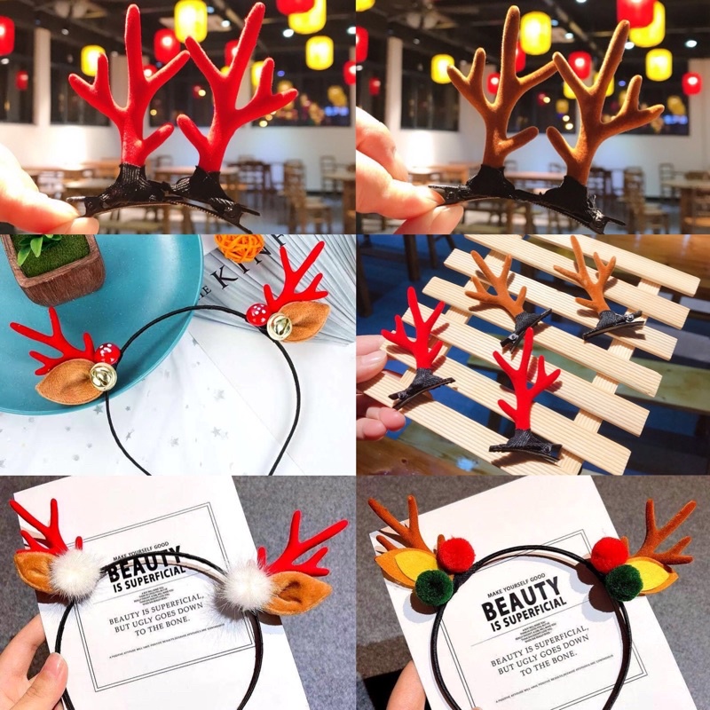 Kẹp tóc - băng đô cài tóc Noel mừng Giáng Sinh siêu kute , mẫu xinh giá rẻ phong cách Hàn