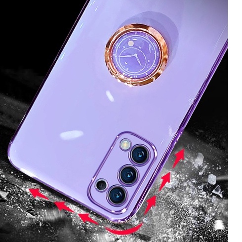Ốp điện thoại mềm lấp lánh gắn vòng đỡ nam châm sang trọng cho OPPO Reno 6Z A16 Reno 6 Pro Plus 5G Reno6 4G