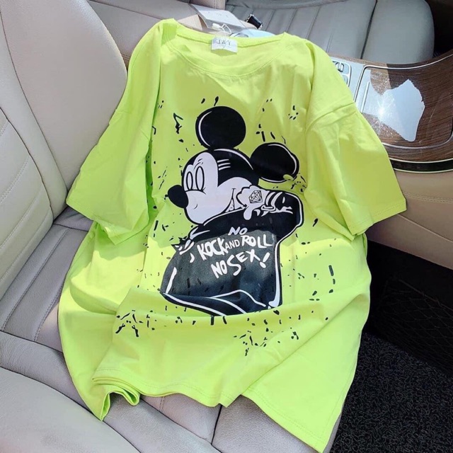Áo thun tay lỡ from rộng giấu quần mickey 1 FREE SHIP