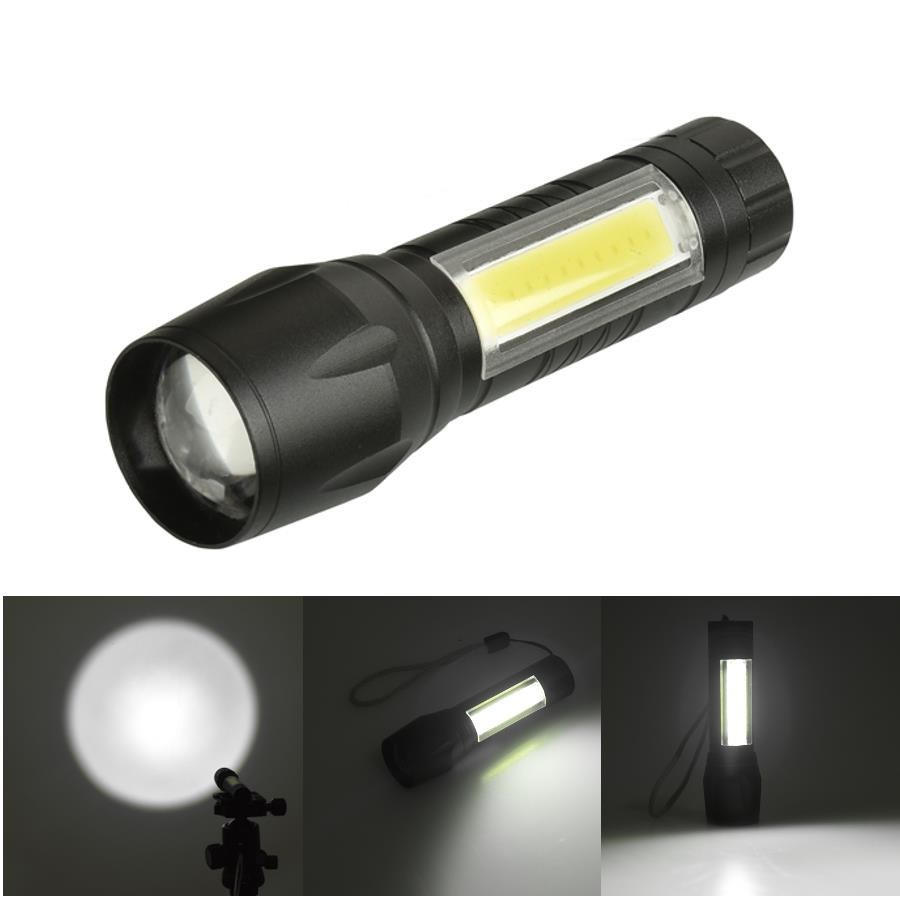 Đèn pin siêu sáng - Đèn pin mini(nhật bản) đa năng bóng Q5L siêu sáng có đèn trên thân - Chế độ sạc USB Zoom LED - cầm