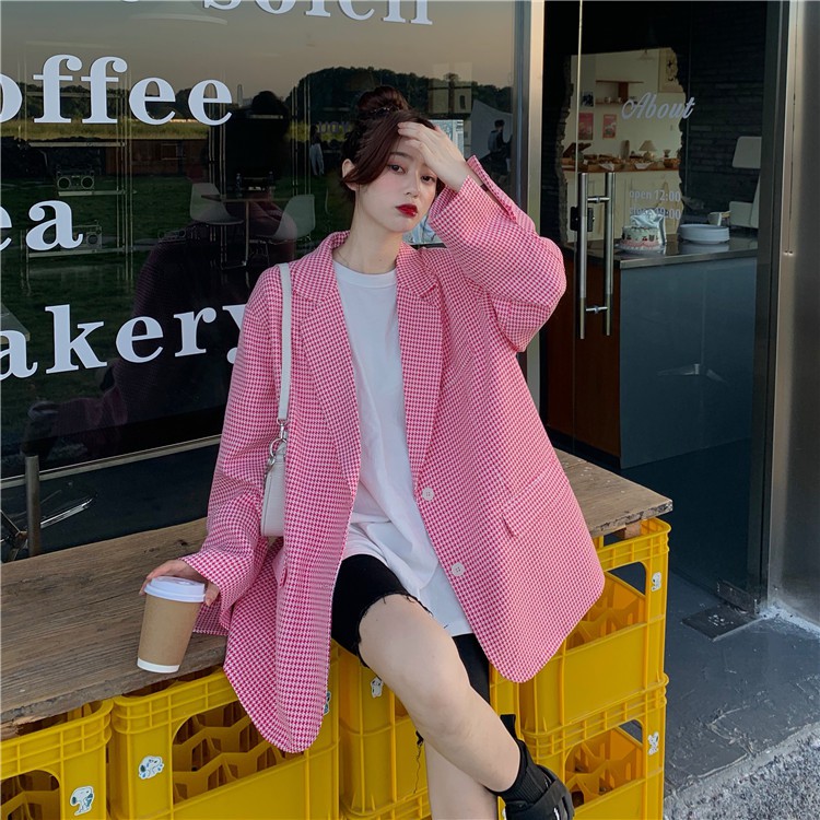 ÁO KHOÁC BLAZERS NỮ KẺ SỌC FORM RỘNG ULZZANG HOT | BigBuy360 - bigbuy360.vn