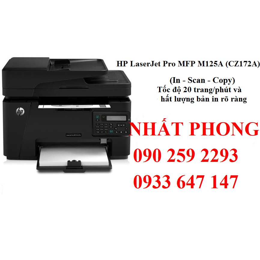 Máy in đa chức năng HP M125A - IN / SCAN / COPY - đã qua sử dụng