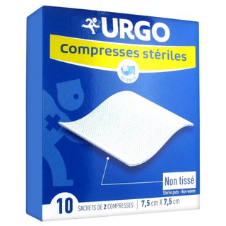 Urgo compresses steriles 7.5cm x 7.5 cm 10 miếng