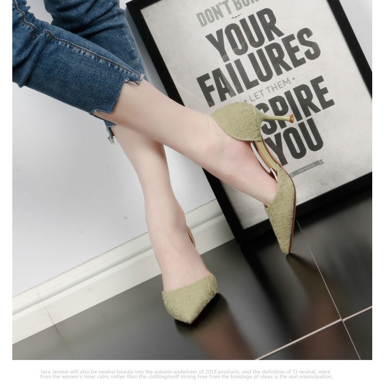 Giày Cao Gót Mũi Nhọn Thiết Kế Mới Thời Trang 2021 Dành Cho Nữ