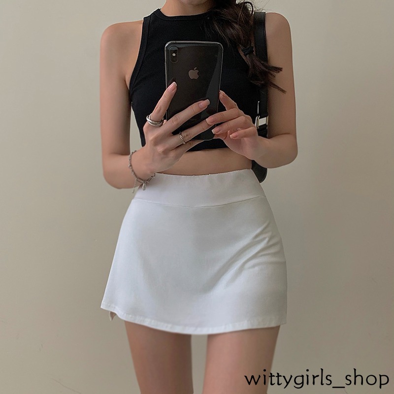 Wittygirls_ Shop | Chân Váy Chữ A Lưng Cao Thời Trang Dành Cho Nữ