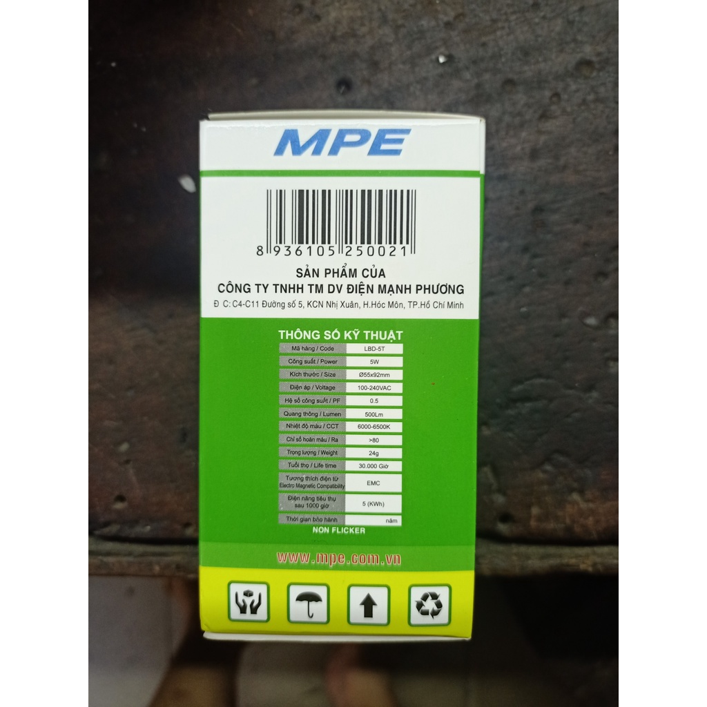 BÓNG ĐÈN LED BULD MPE 5W - LBD5