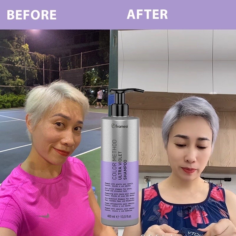 Dầu gội tím cho tóc nhuộm bạch kim và tóc nhuộm light Framesi COLOR METHOD SHAMPOO ULTRA VIOLET 400ml