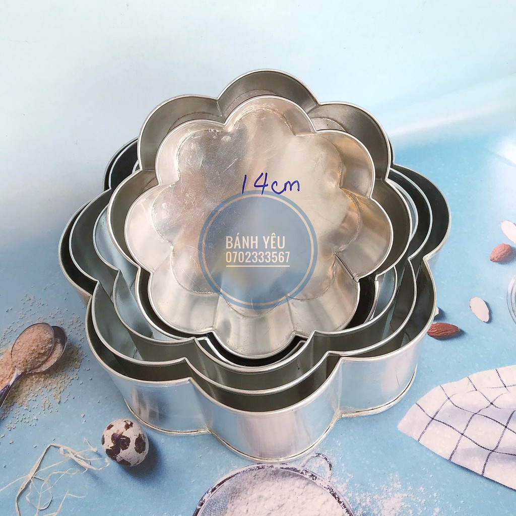 Khuôn Nhôm Bông Mai Đế Liền/ Khuôn gò sử dụng nướng bánh, không làm rau câu