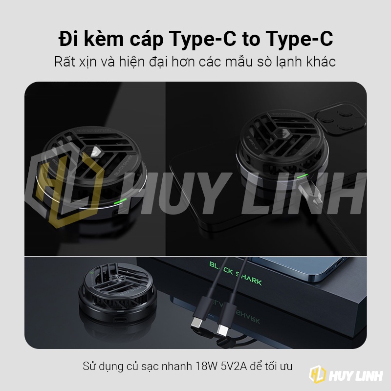 Quạt tản nhiệt từ tính Xiaomi Black Shark Magnetic Cooler BR30-AP Màu đen Phiên bản quốc tế