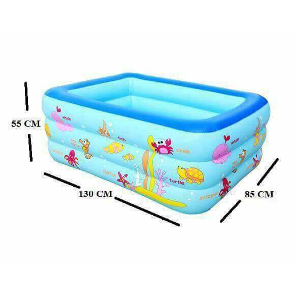 BỂ BƠI 1M3 HÌNH CHỮ NHẬT 3 TẦNG 130X85X55CM