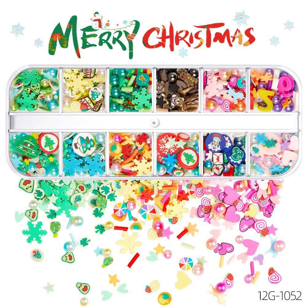 Phụ Kiện Trang Trí Móng Tay Nghệ Thuật DIY Chủ Đề Giáng Sinh