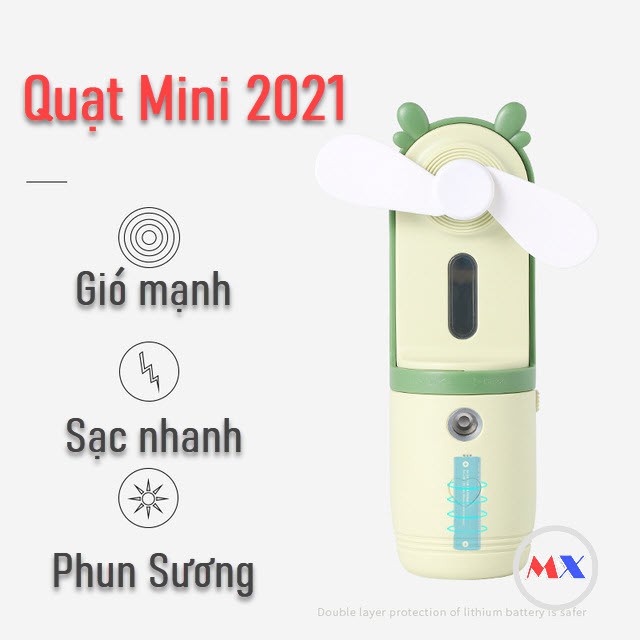 Quạt mini sạc phun sương,quạt MINI cầm tay tích điện có đèn ,sạc usb | BigBuy360 - bigbuy360.vn