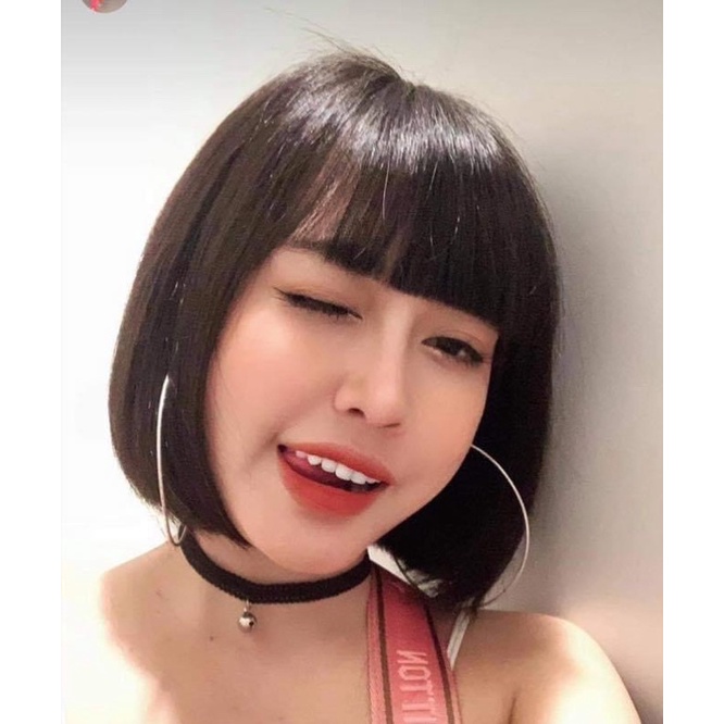 TÓC GIẢ NGẮN SIÊU DA 1 NGÔi DỆT TỪ TÓC THẬT