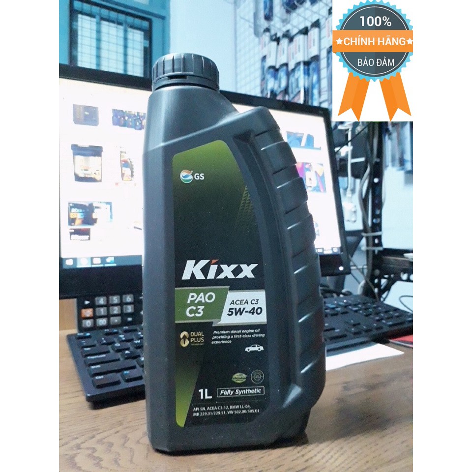 Dầu Nhớt Kixx Pao C3 API SN 5W-40 loại 1 Lít Phù hợp các loại xe ga: Honda, Suzuki, Yamaha và các dòng xe ô tô đời mới.