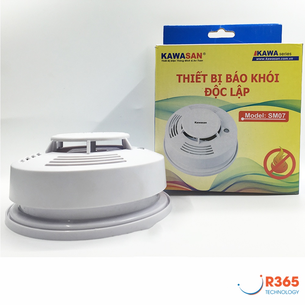 Thiết Bị Báo Khói Độc Lập Kawasan SM07 - Báo Cháy Không Dây Âm Thanh To, Bảo Hành 24 Tháng