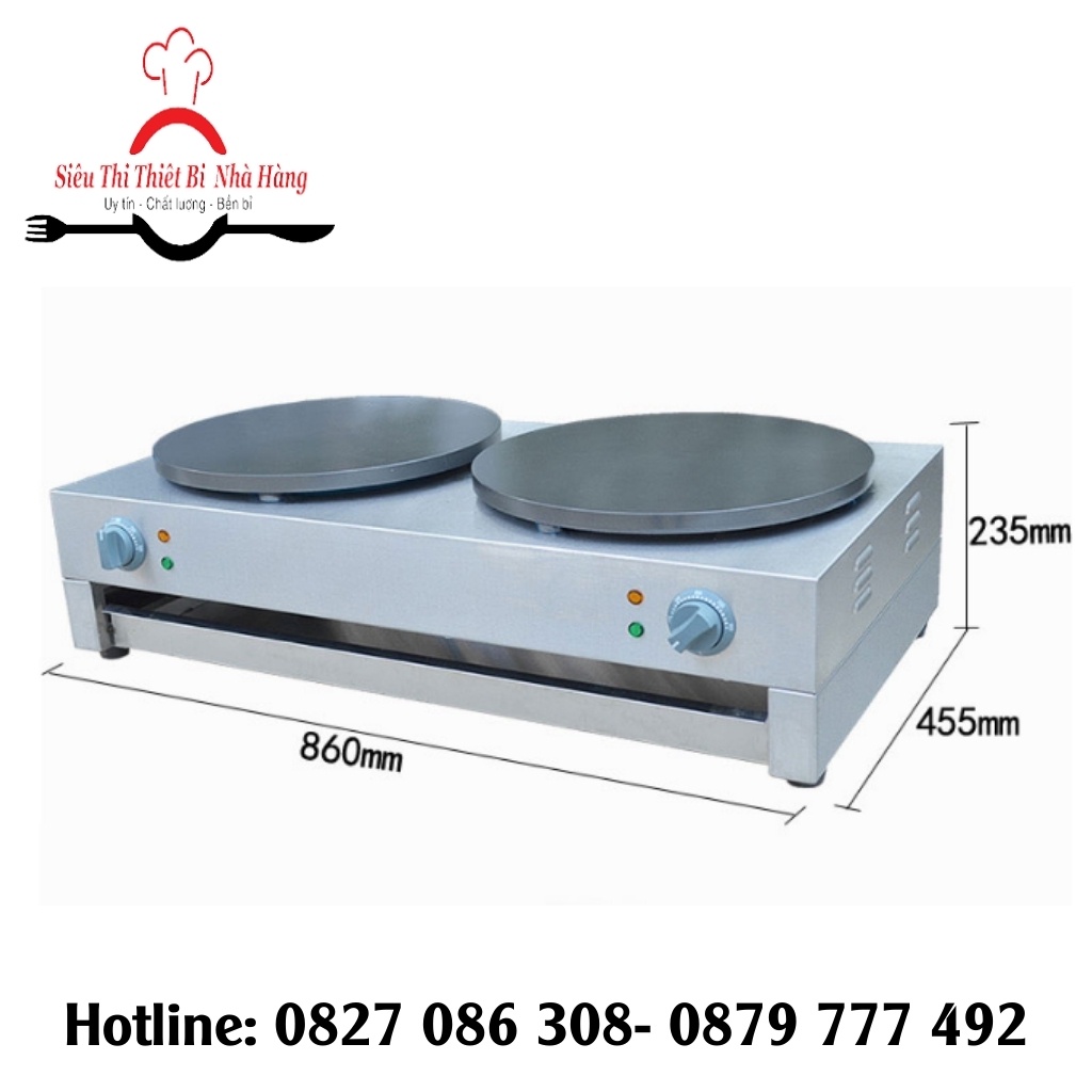 Máy làm bánh CREP đôi dùng điện_CHÍNH HÃNG bảo hành 12 tháng