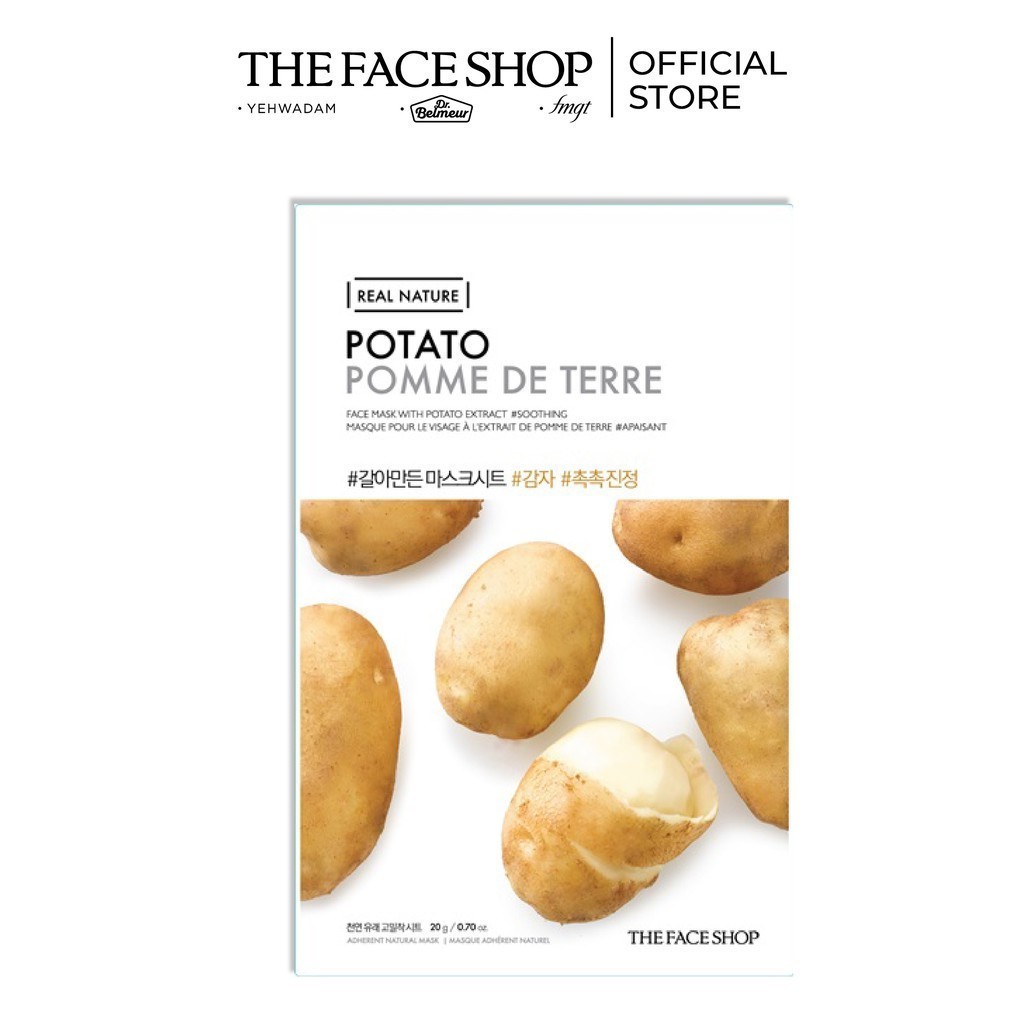 Mặt nạ giấy cung cấp ẩm và dưỡng sáng TheFaceShop Real Nature Mask Potato 20g