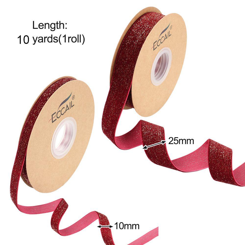 Vẻ Đẹp 10mm 25mm 10yards|Dây Ruy Băng Bằng Nhung Dùng Gói Quà / Trang Trí Nhà Cửa