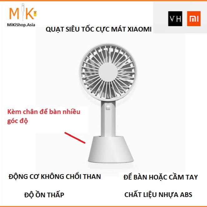 [CHÍNH HÃNG] Quạt cầm tay 3 cấp độ Xiaomi VH