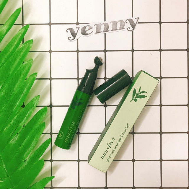 Cây Lăn Dưỡng Da Mắt Và Da Mặt Innisfree Green Tea Seed Eye &amp; Face Ball 10ml