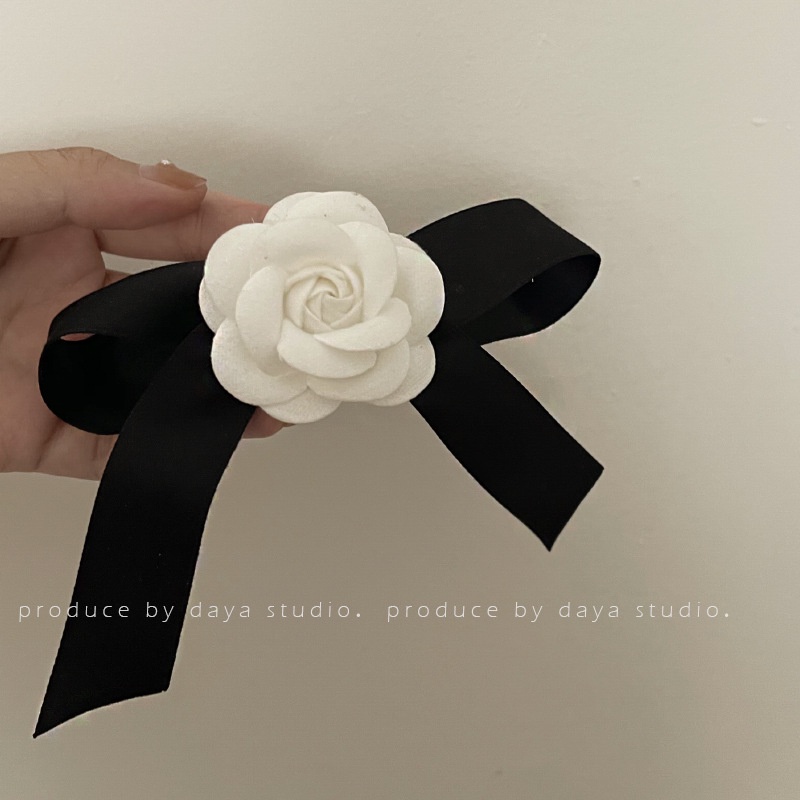 2023 Kẹp Tóc Hình Nơ Hoa Trà Phong Cách Cổ Điển Dễ Phối Đồ Thời Trang Cho Nữ