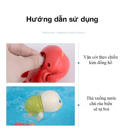 [DEAL] Đồ chơi nhà tắm vịt - rùa bơi vặn cót siêu cưng cho bé thỏa sức vui chơi, nhựa nguyên sinh an toàn