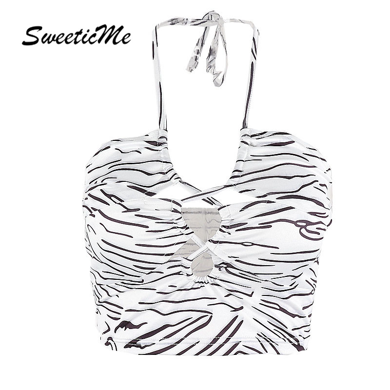 Áo Hai Dây Cổ Chữ V Với Họa Tiết Kẻ Sọc Xinh Xắn Dành Cho Nữ 2021