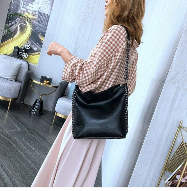 [Mã WB10KD giảm 10k đơn Bất kỳ] TÚI DA ĐINH HOT / TÚI TOTE NẠM ĐINH ULZZANG