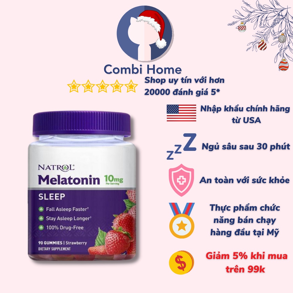 Kẹo ngủ natrol melatonin gummies, hỗ trợ giấc ngủ - ảnh sản phẩm 1