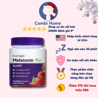 Kẹo ngủ Natrol Melatonin Gummies, hỗ trợ giấc ngủ, an toàn cho sức khỏe loại 5mg, thumbnail