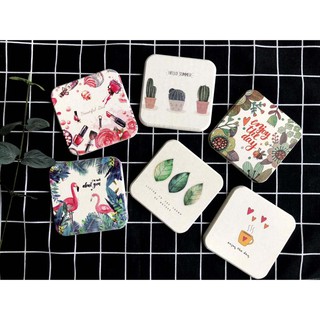 Đế lót ly, tấm lót cốc bằng gốm siêu thấm nước hình vuông