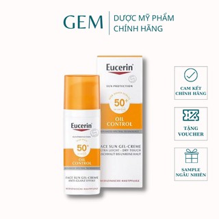 Kem chống nắng cho da nhờn mụn Eucerin Sun Gel Cream Oil Control SPF 50+