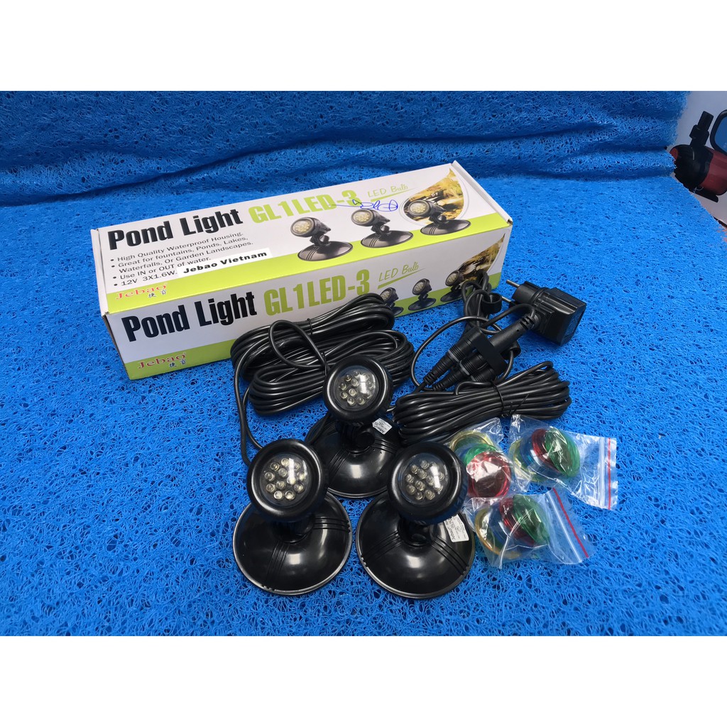 Đèn Led Chiếu Sáng Hồ Koi Jebao GL1led 3, GL 2led 3. Đèn đặt chìm hoàn toàn trong nước