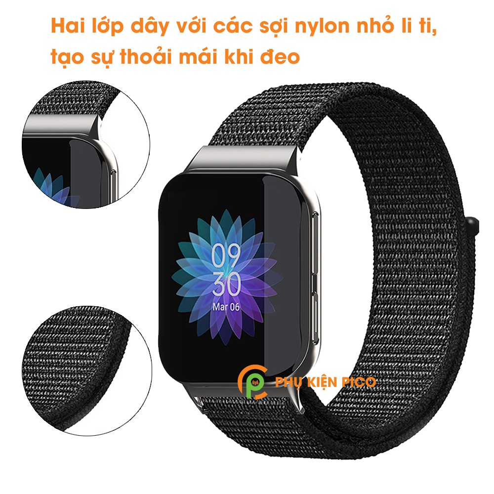 Dây đồng hồ Oppo Watch Size 41mm 46mm vải Nylon Sport Loop cao cấp siêu bền nhiều màu - Dây Nylon Sport Loop Oppo Watch