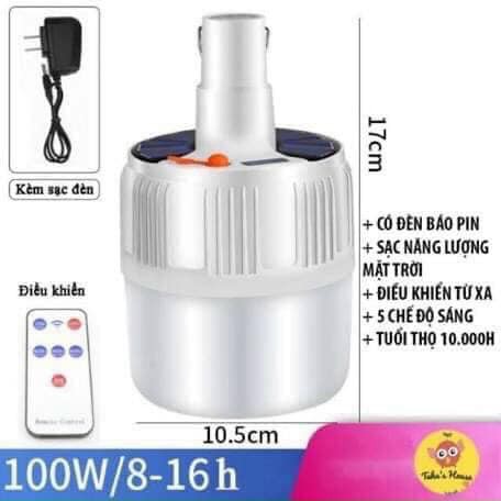 Bóng đèn tích điện 4800mA có điều khiển từ xa - LOẠI BÓNG TO