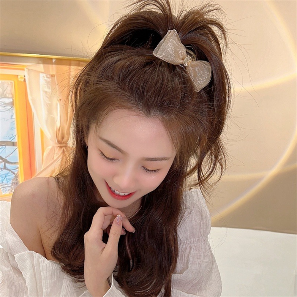 Kẹp Tóc Nơ Đính Đá Hai Mặt Cỡ Nhỏ Hàng Mới Thời Trang Mùa Xuân