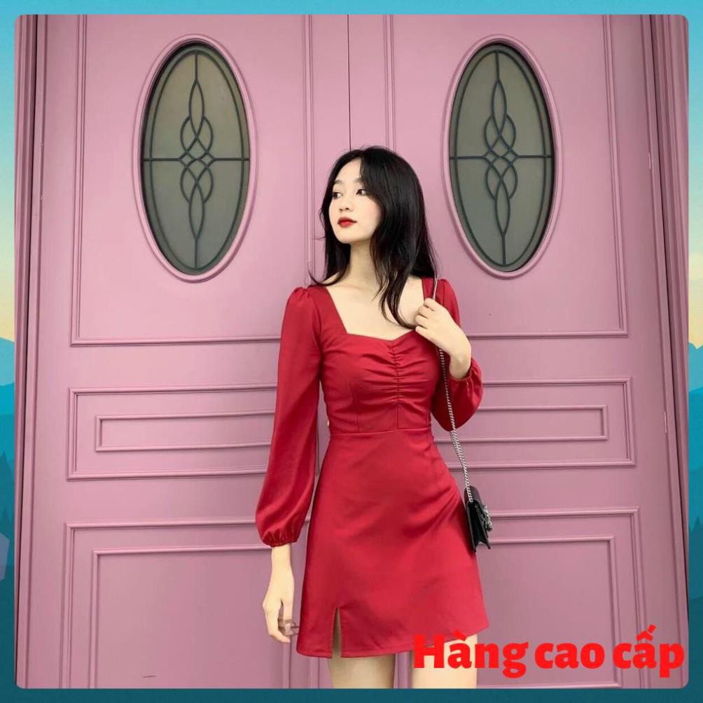 (Hàng cao cấp) Đầm tiểu thư cổ vuông rút ngực cực đẹp - Lalen Dress | BigBuy360 - bigbuy360.vn