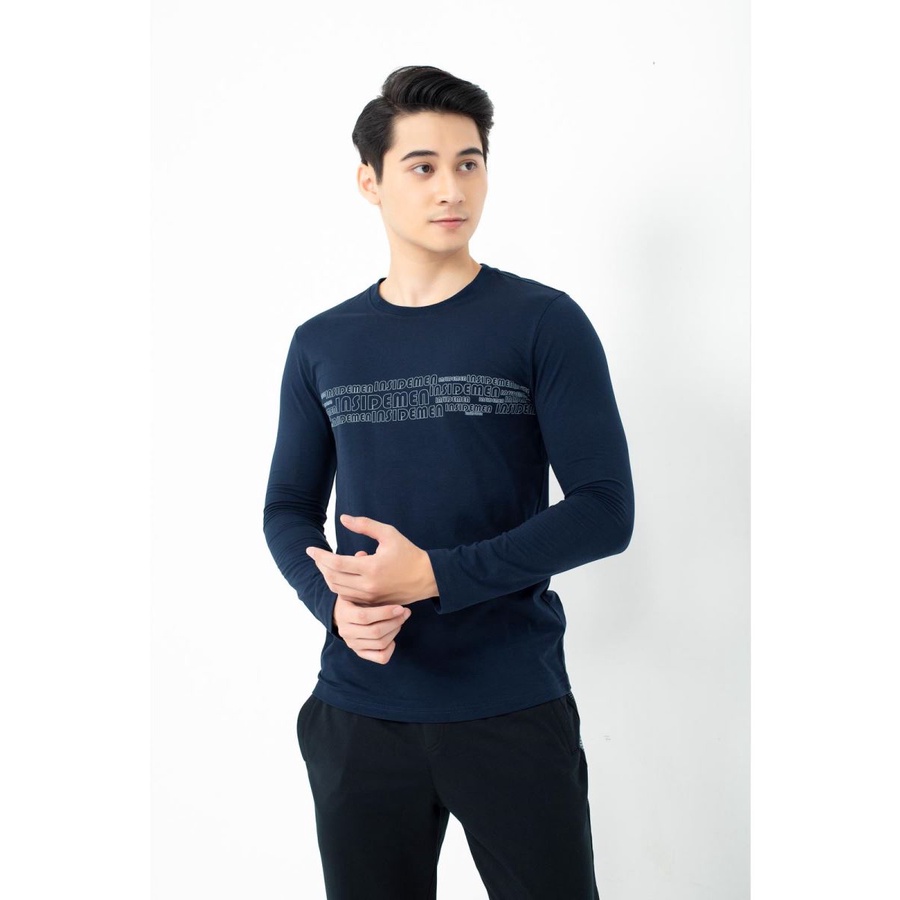 Áo Thu Đông Nam Thun Dài Tay Cao Cấp Aristino Insidemen ILT005W1 Chất Cotton Dáng Slim fit Cổ Tròn Tay Và Gấu Áo Suông | BigBuy360 - bigbuy360.vn