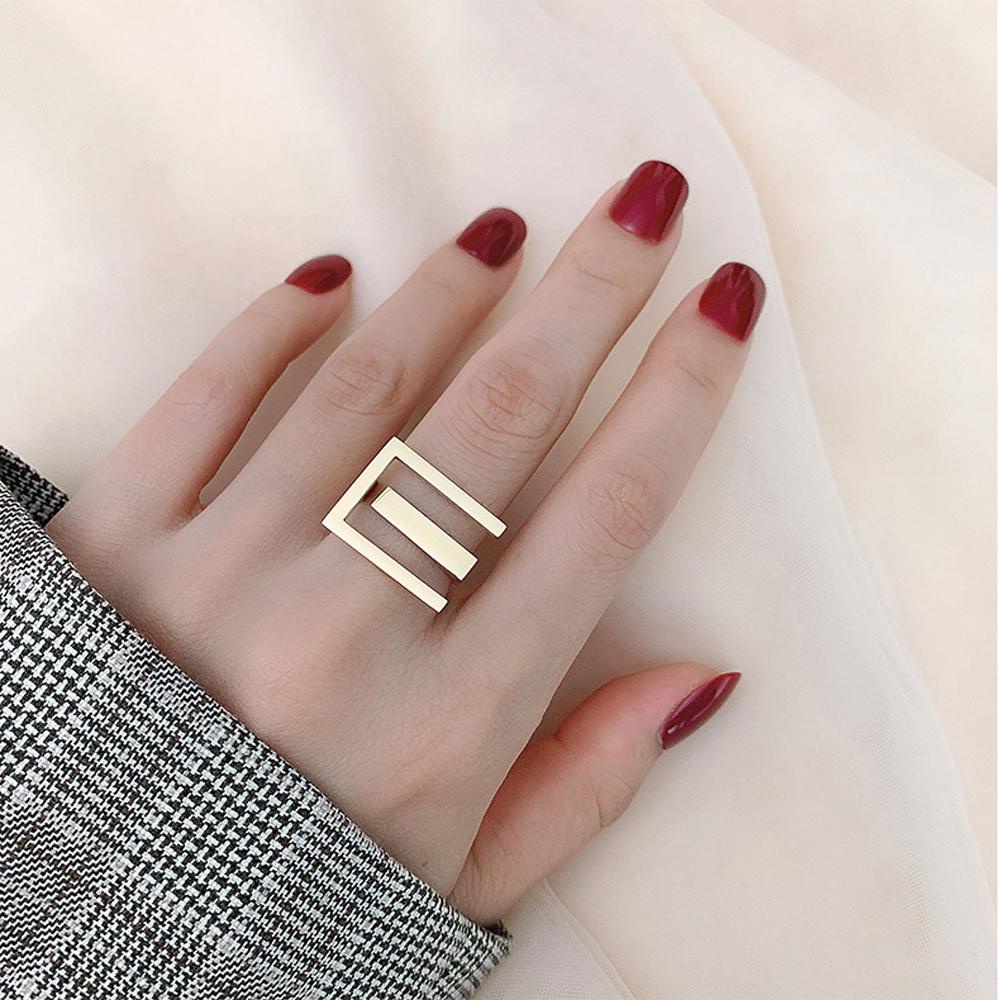 MXGOODS Hollow Ring Party Accessories Elegant Cool Gifts Geometric Girls Open Ring