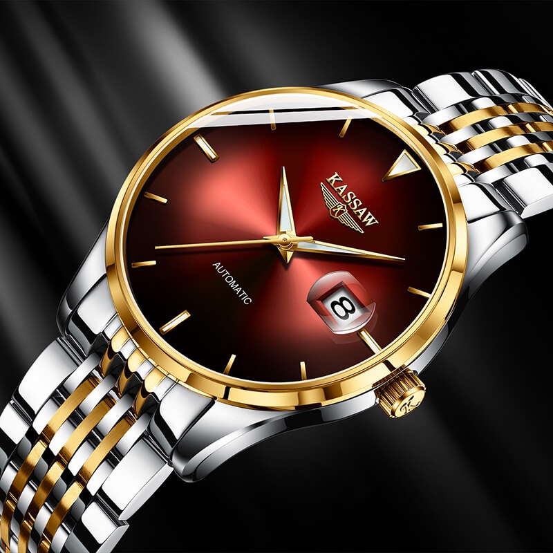 Đồng hồ nam chính hãng KASSAW K867-3 Kính sapphire ,chống xước,Chống nước ,BH 24 tháng,Máy cơ (Automatic) ,dây kim loại