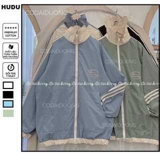 Áo khoác dù gió nam nữ kiểu bomber form rộng , áo khoác gió unisex vải mịn
