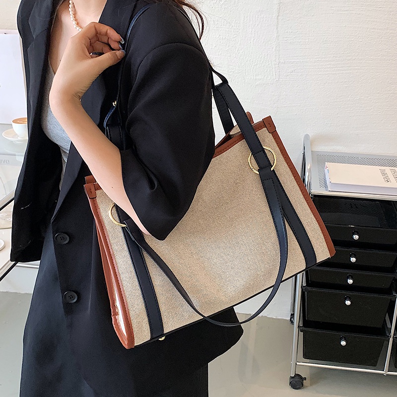 Túi xách IELGY vải canvas sức chứa lớn thời trang cho nữ