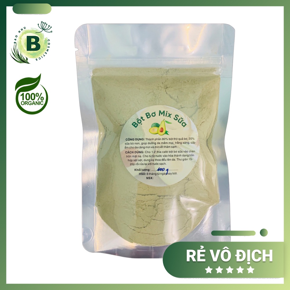 Bột Quả Bơ Sữa Handmade - Dưỡng Ẩm