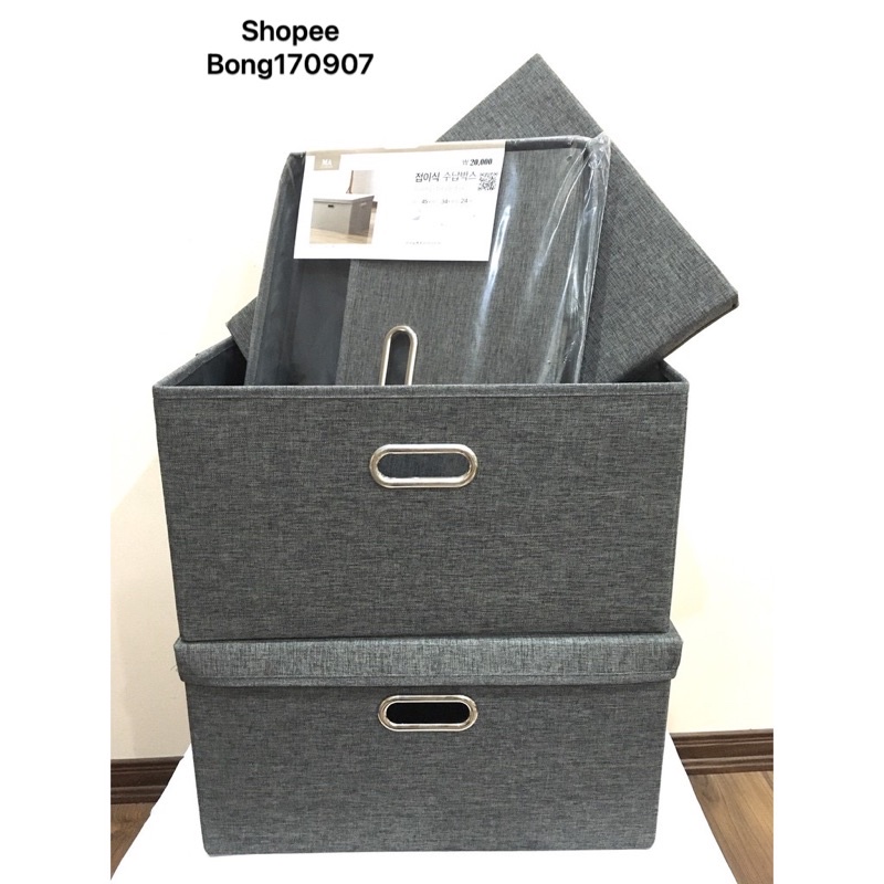 [GÓI TIẾT KIỆM] Combo 2 Hộp Đựng đồ Hàn Quốc size lớn 45x34xH24cm (Storage Box)