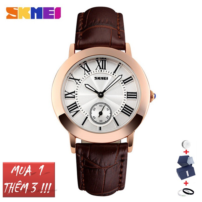 Đồng hồ nữ Skmei 1083 dây da mặt tròn | BigBuy360 - bigbuy360.vn