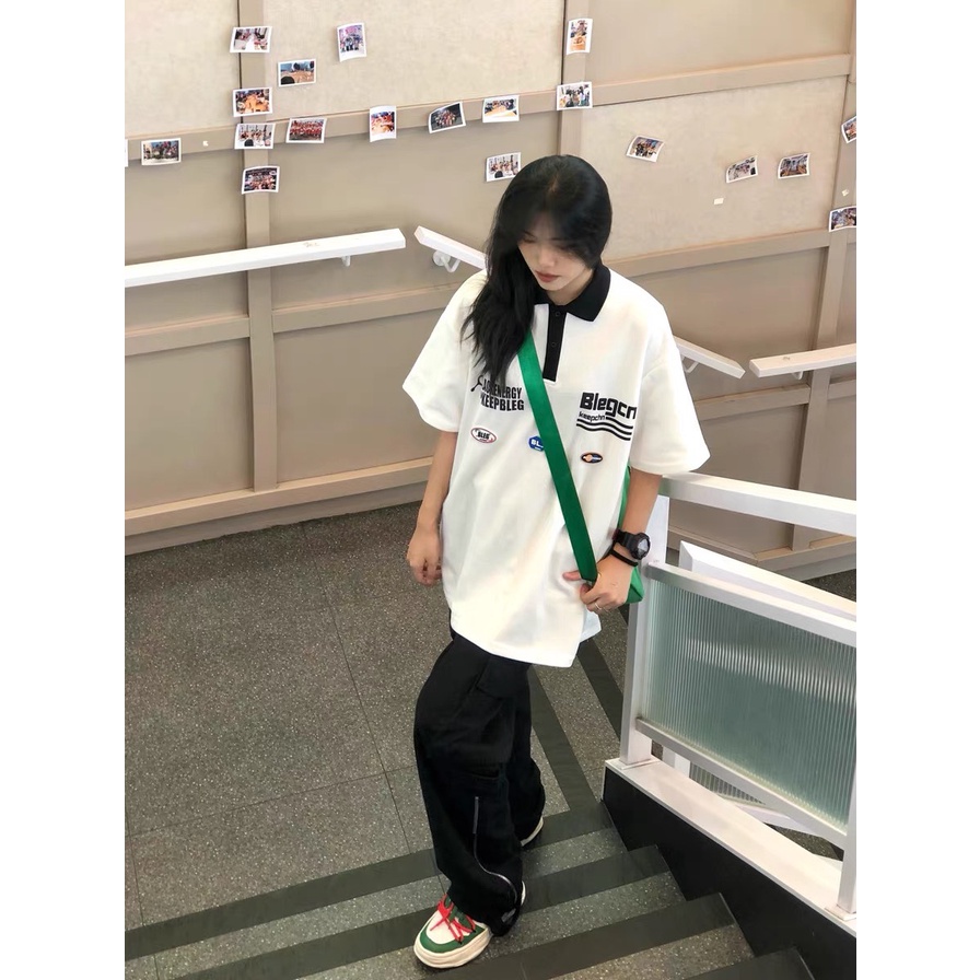 Áo polo unisex BLEGCN trẻ trung, cá tính, phong cách ullzang, nam nữ đều mặc được
